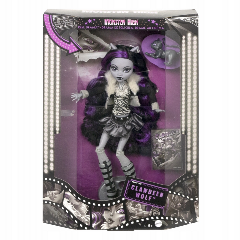 Mattel Monster High Reel Drama Bábika Clawdeen Wolf 27 cm